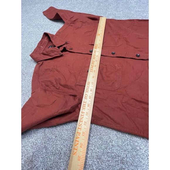 Banana Republic mens standard fit button up shirt sz medium orange linen blend - Picture 6 of 12